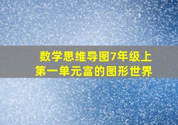 数学思维导图7年级上第一单元富的图形世界