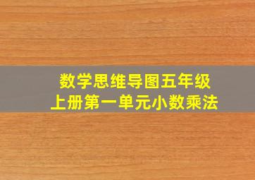 数学思维导图五年级上册第一单元小数乘法