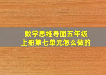 数学思维导图五年级上册第七单元怎么做的