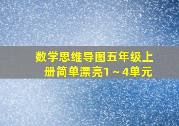 数学思维导图五年级上册简单漂亮1～4单元