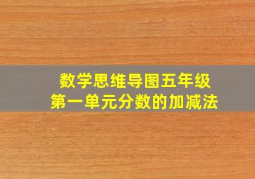 数学思维导图五年级第一单元分数的加减法