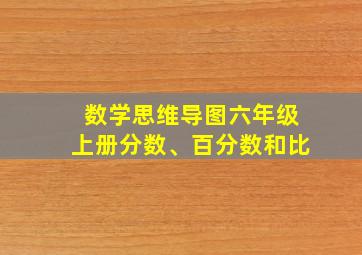 数学思维导图六年级上册分数、百分数和比