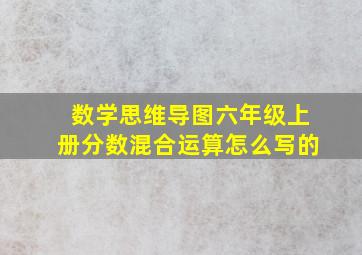 数学思维导图六年级上册分数混合运算怎么写的