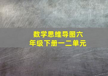 数学思维导图六年级下册一二单元