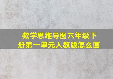 数学思维导图六年级下册第一单元人教版怎么画