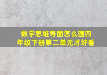 数学思维导图怎么画四年级下册第二单元才好看