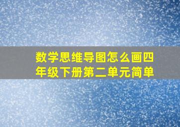 数学思维导图怎么画四年级下册第二单元简单