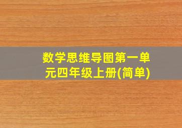 数学思维导图第一单元四年级上册(简单)