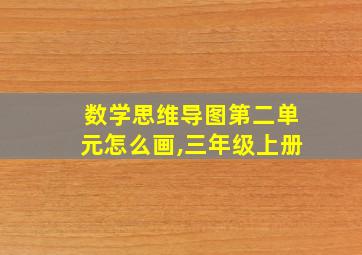 数学思维导图第二单元怎么画,三年级上册