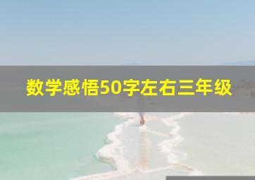 数学感悟50字左右三年级