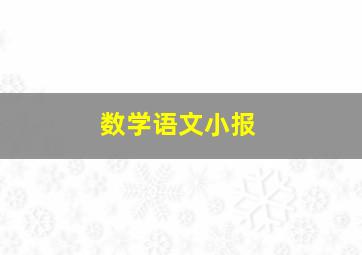 数学语文小报