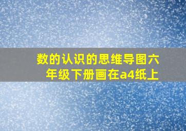 数的认识的思维导图六年级下册画在a4纸上