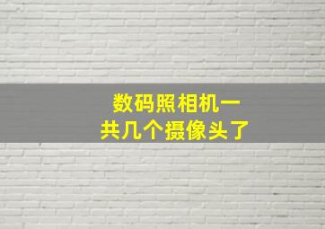 数码照相机一共几个摄像头了