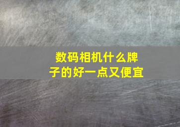 数码相机什么牌子的好一点又便宜