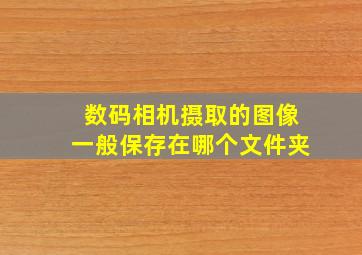 数码相机摄取的图像一般保存在哪个文件夹