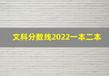 文科分数线2022一本二本