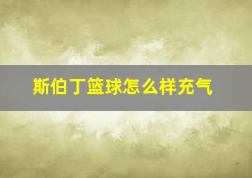 斯伯丁篮球怎么样充气