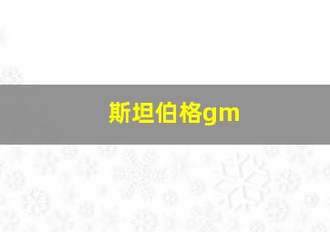 斯坦伯格gm