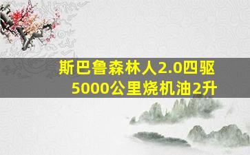 斯巴鲁森林人2.0四驱5000公里烧机油2升