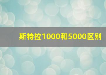 斯特拉1000和5000区别