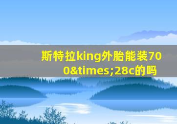 斯特拉king外胎能装700×28c的吗