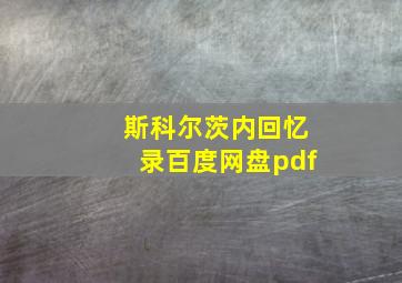 斯科尔茨内回忆录百度网盘pdf