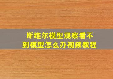 斯维尔模型观察看不到模型怎么办视频教程