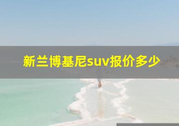 新兰博基尼suv报价多少