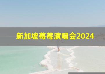 新加坡莓莓演唱会2024