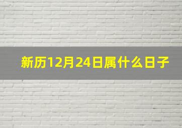 新历12月24日属什么日子