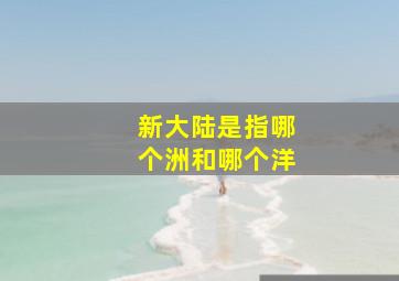 新大陆是指哪个洲和哪个洋