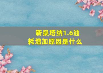 新桑塔纳1.6油耗增加原因是什么