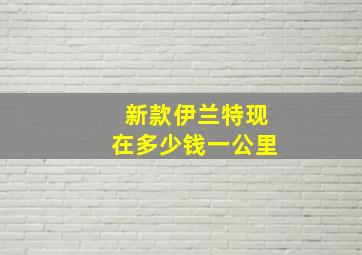 新款伊兰特现在多少钱一公里