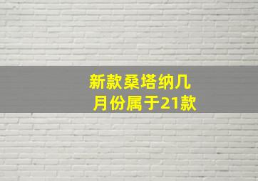 新款桑塔纳几月份属于21款