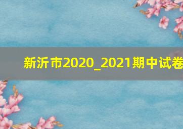 新沂市2020_2021期中试卷