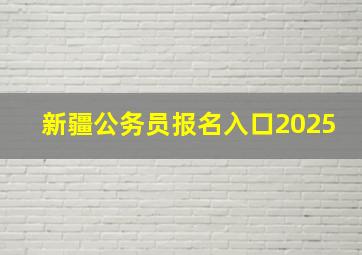 新疆公务员报名入口2025