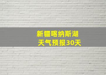 新疆喀纳斯湖天气预报30天