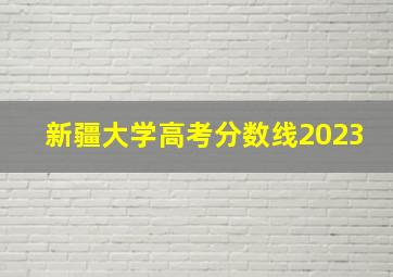 新疆大学高考分数线2023