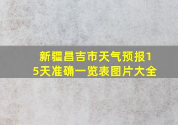 新疆昌吉市天气预报15天准确一览表图片大全