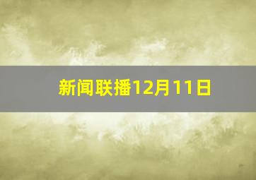 新闻联播12月11日