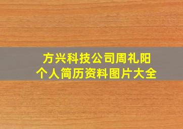 方兴科技公司周礼阳个人简历资料图片大全