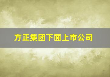 方正集团下面上市公司