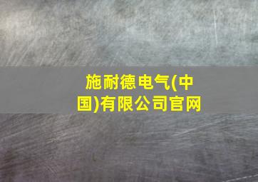 施耐德电气(中国)有限公司官网