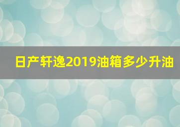 日产轩逸2019油箱多少升油