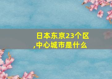 日本东京23个区,中心城市是什么