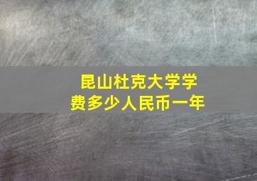 昆山杜克大学学费多少人民币一年