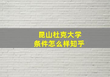 昆山杜克大学条件怎么样知乎