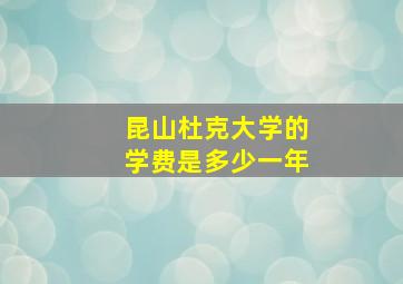 昆山杜克大学的学费是多少一年