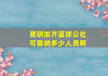 昆明加齐篮球公社可容纳多少人员啊