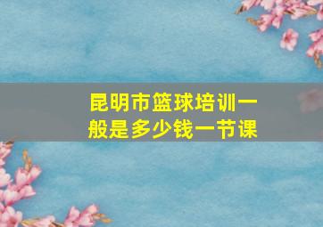 昆明市篮球培训一般是多少钱一节课